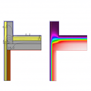 Pont tèrmic façana i una coberta, ampit de formigó cel·lular