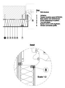 - detalle encuentro fachada ventana reundida ea etics
