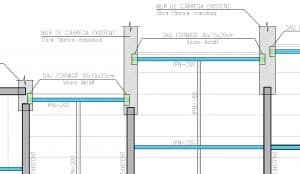 - detalle refuerzo techo