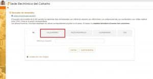 - entrada al catastre